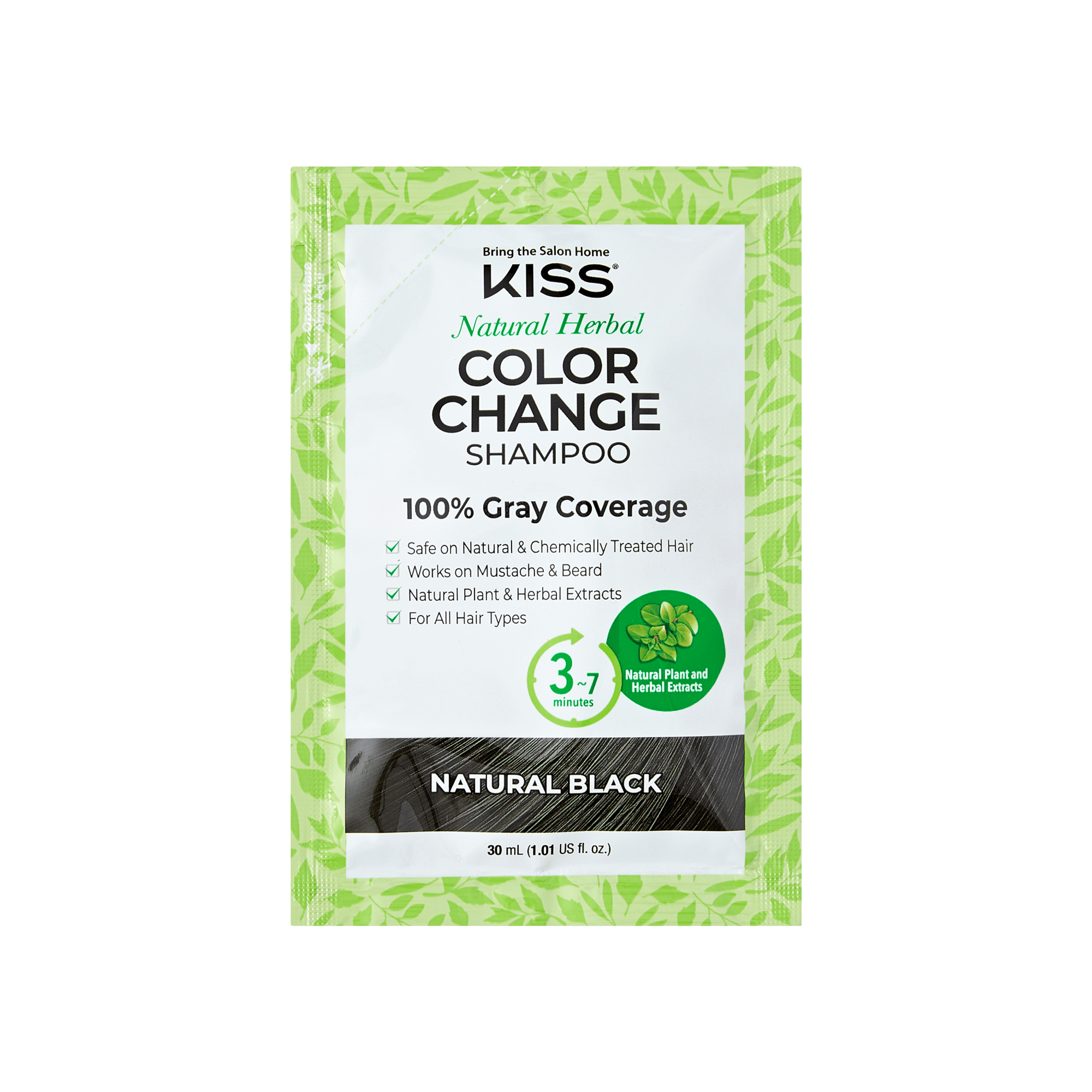 KISS Color Change Permanent Shampoo Dye - Natural Black
