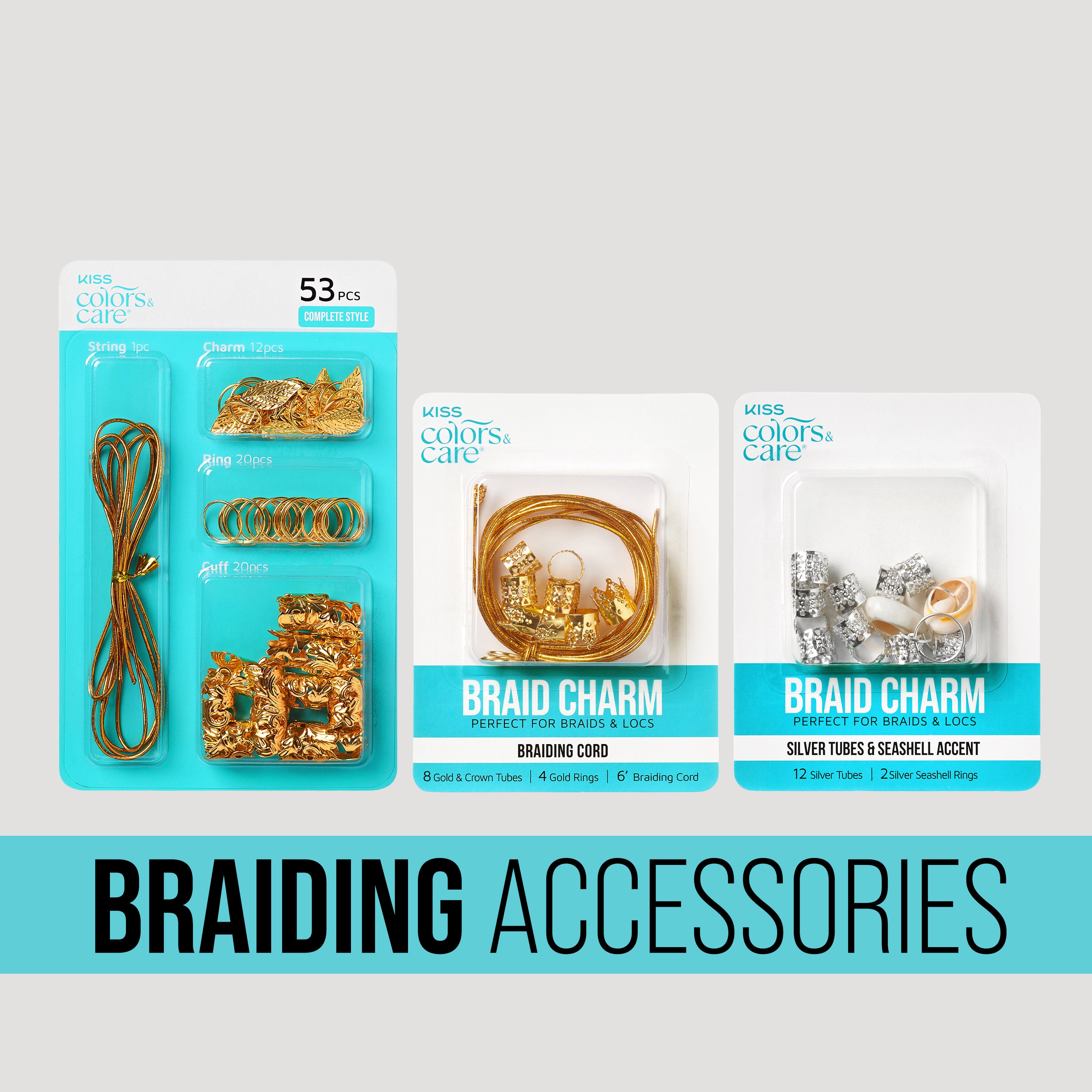 KISS Colors & Care Braiding Accessories Bundle