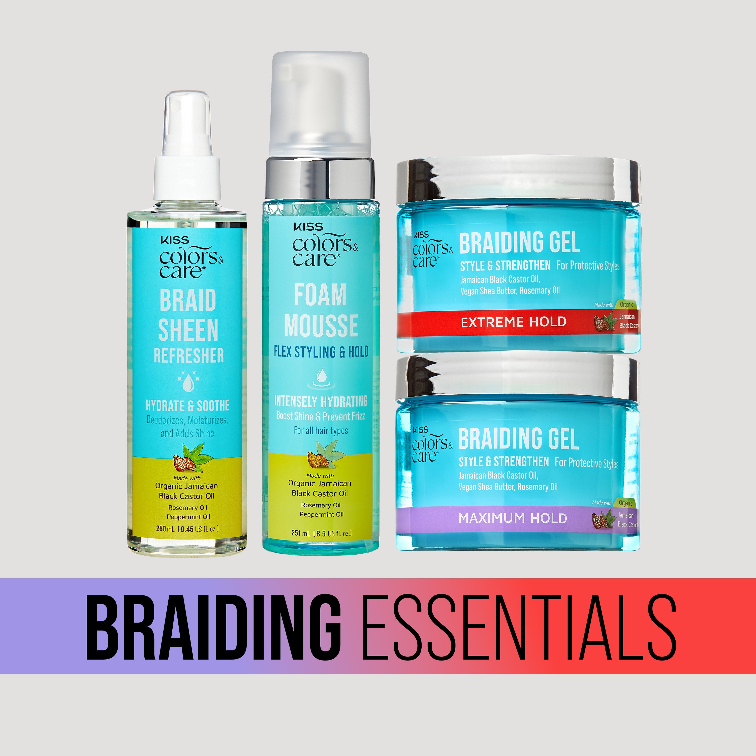 KISS Colors & Care Ultimate Braiding Essentials Bundle
