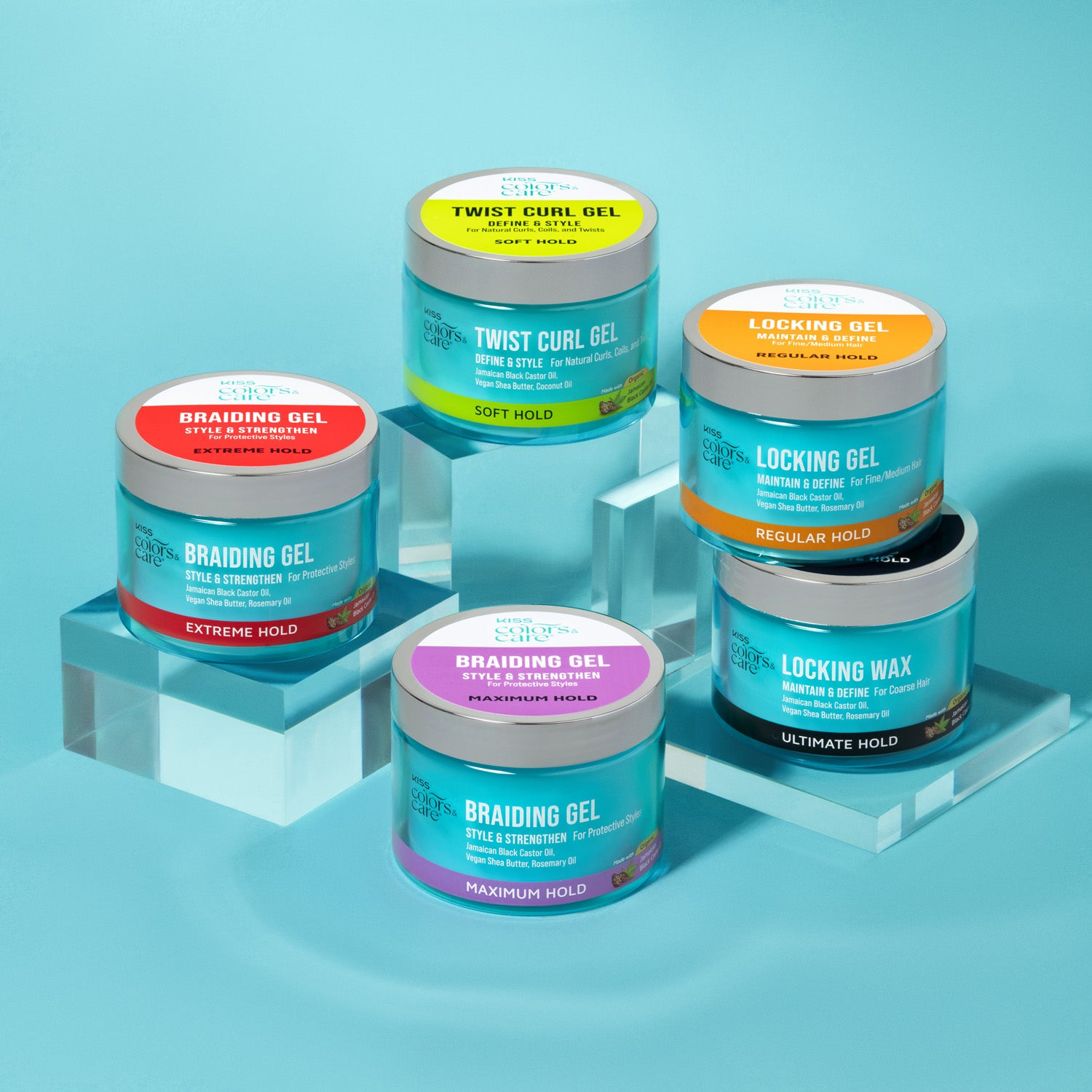 KISS Colors & Care Braiding Gel, Maximum Hold, 6 oz.