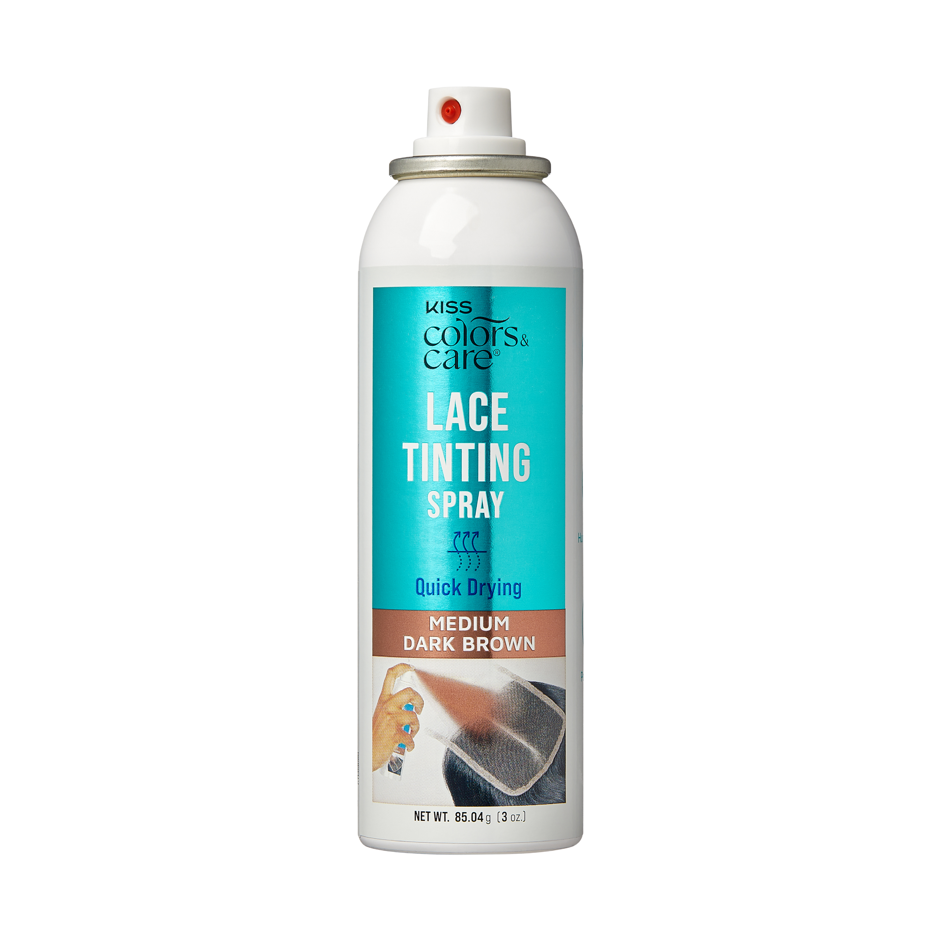 Kiss Colors & Care Lace Tinting Spray – Medium Dark Brown