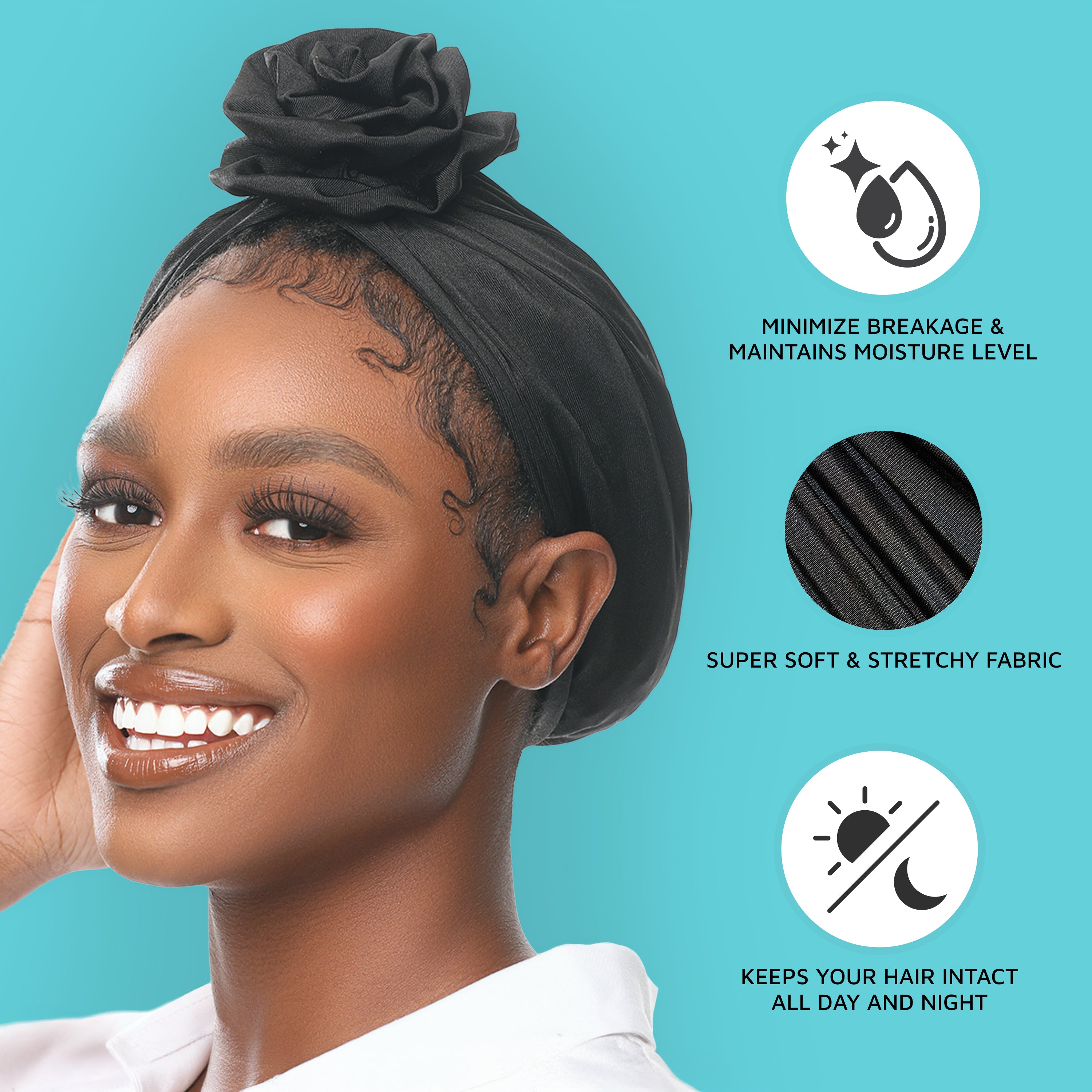 KISS Colors & Care Pre-Tied Top Knot Turban - Leopard