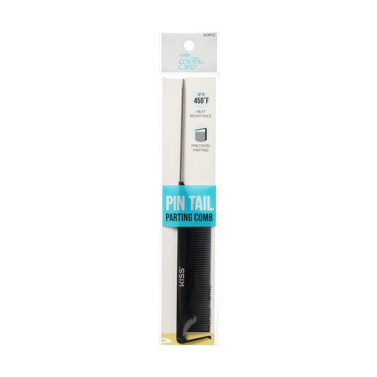 A KISS Colors & Care professional Pin Tail hair comb.