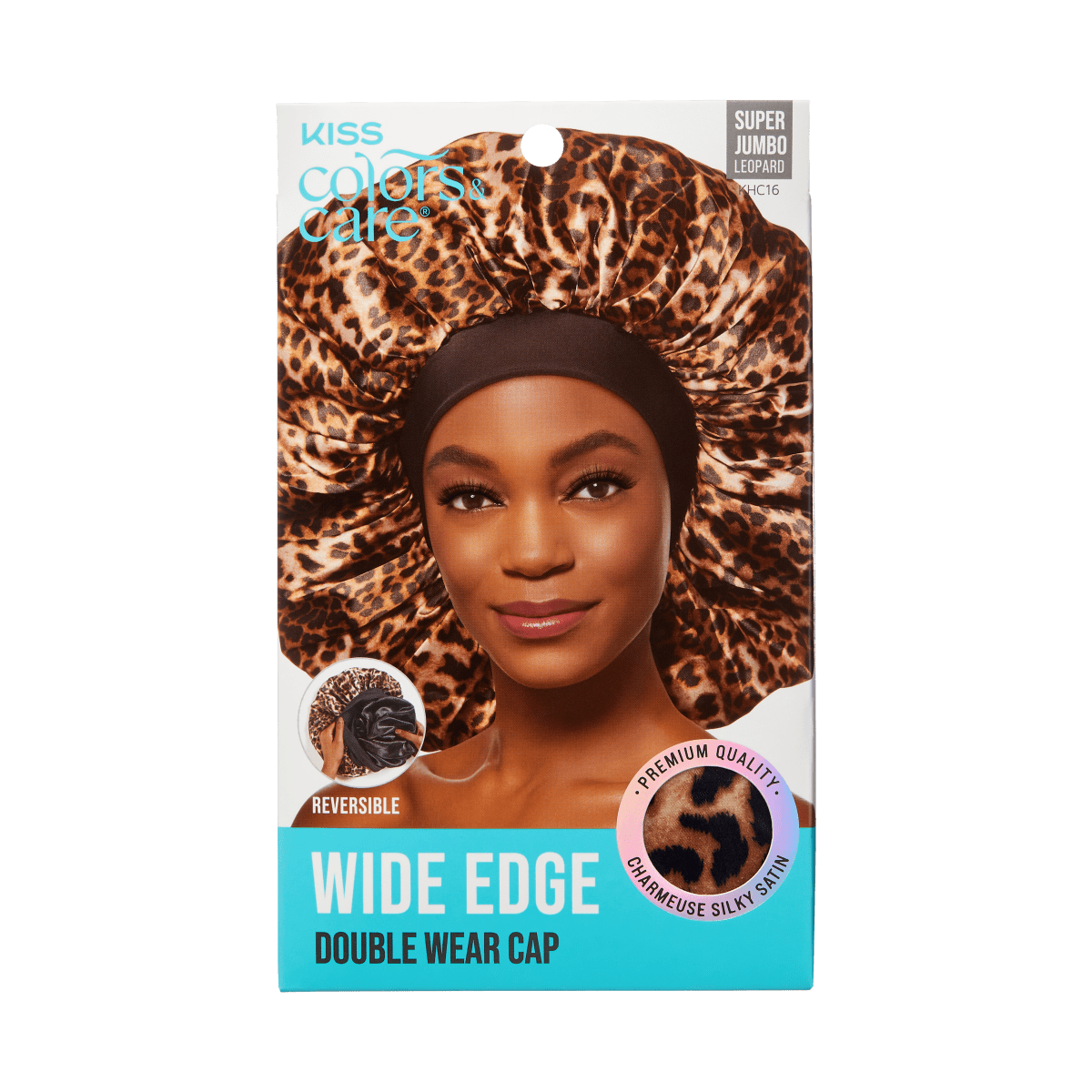 KISS Colors & Care Silky Satin Double Wear Cap, Super Jumbo - Leopard