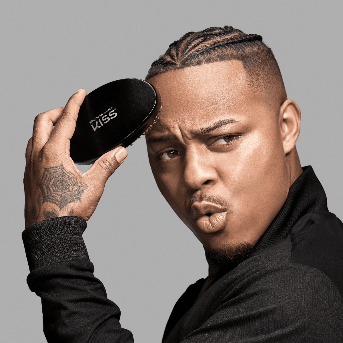 Bow Wow 360 Power Wave Premium Palm Boar Brush - Medium Soft