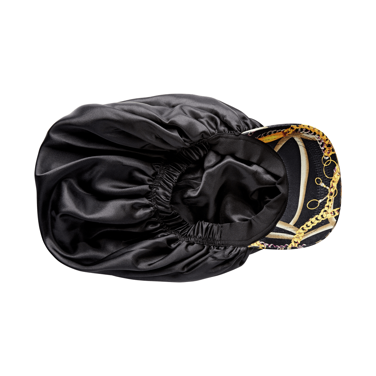 KISS Colors & Care Silky Satin Visor Bonnet Cap - XL Black