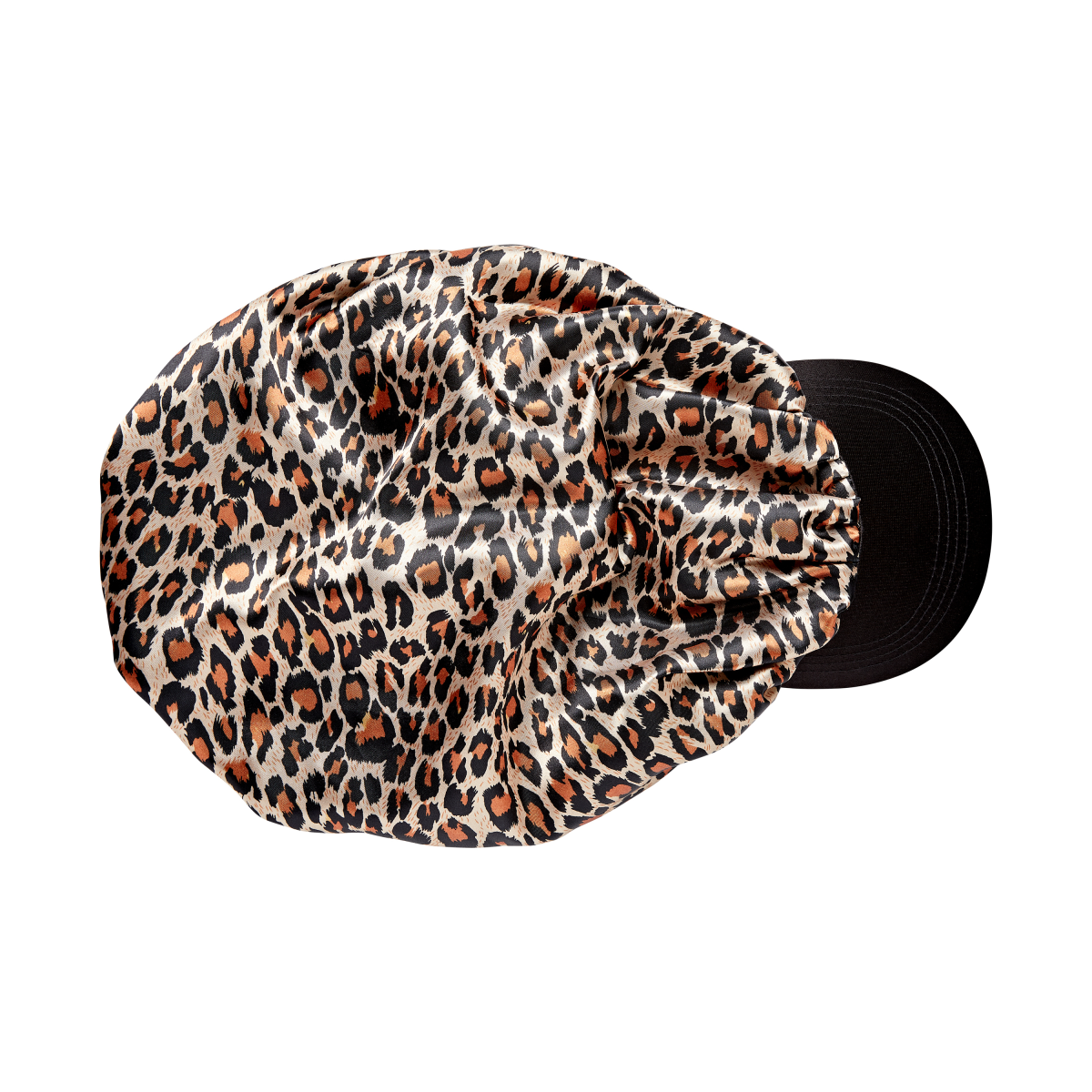KISS Colors & Care Silky Satin Visor Bonnet Cap – XL Leopard