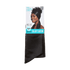 Packaging for a Silky Satin black Edge Scarf from KISS Colors & Care, made with premium satin for laying down hair edges stylishly.