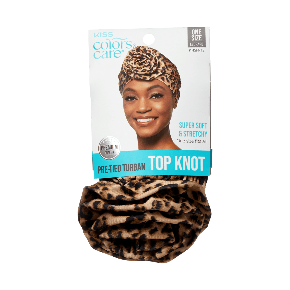 KISS Colors & Care Pre-Tied Top Knot Turban - Leopard