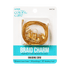 Packaging for gold hair braid charms from KISS Colors & Care.