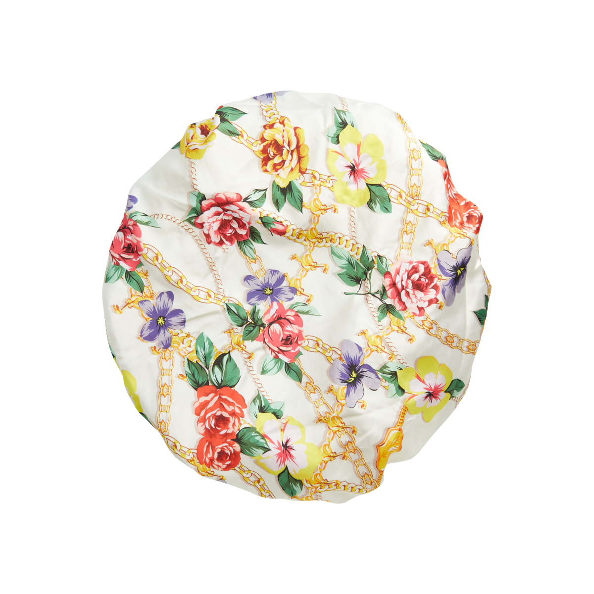 KISS Colors & Care Crepe Satin Reversible Hair Bonnet, Super Jumbo - Floral Design