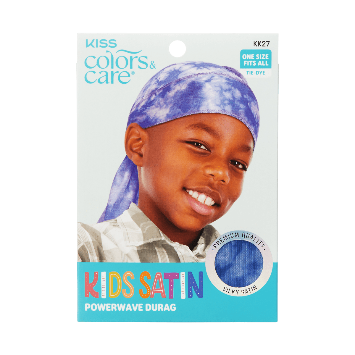 KISS Colors & Care Kids Satin Premium Silky Powerwave Durag - Tie-Dye