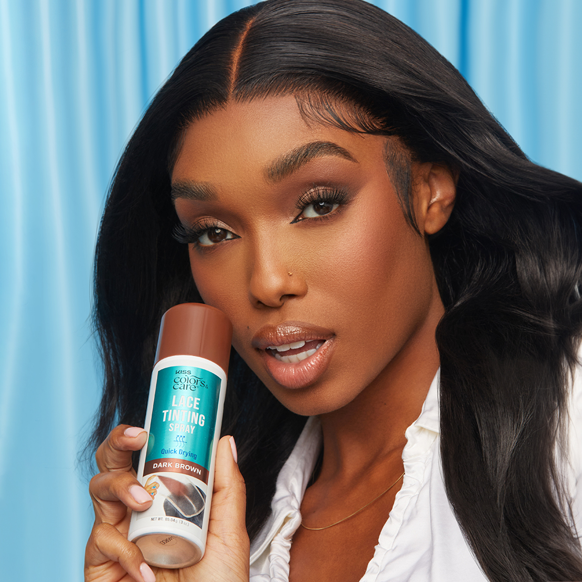 KISS Colors & Care Lace Tinting Spray Dark Brown Bundle 3 Pack