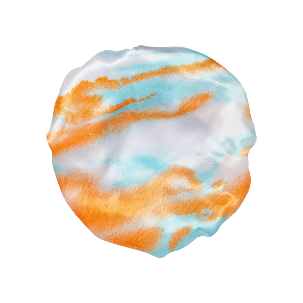 KISS Colors & Care Kids Satin Wide Band Bonnet - Tie Dye Orange Blue