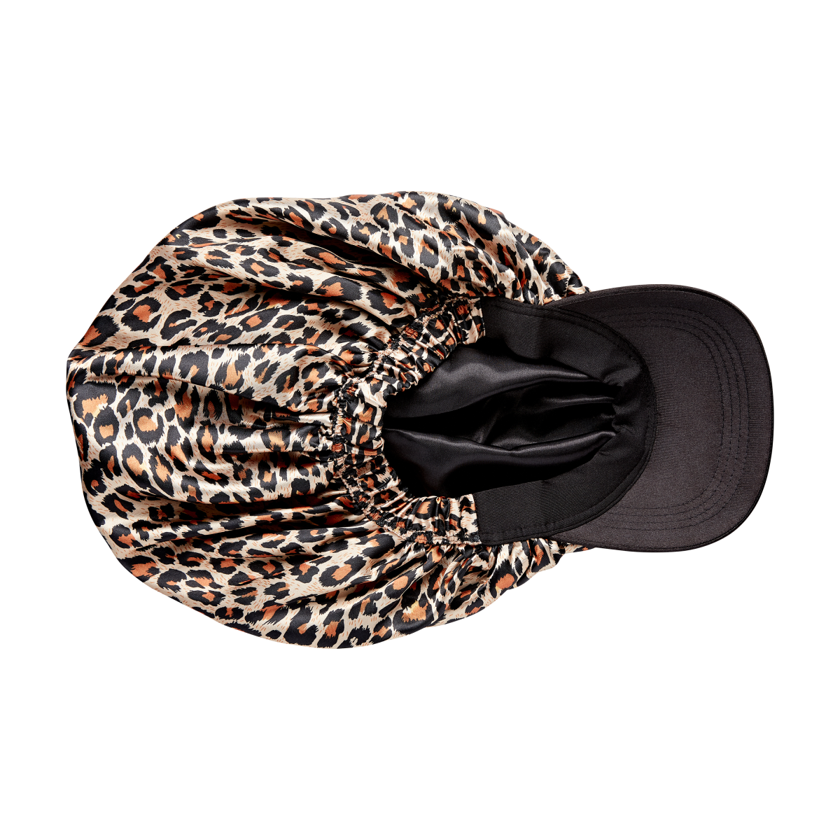 KISS Colors & Care Silky Satin Visor Bonnet Cap – XL Leopard