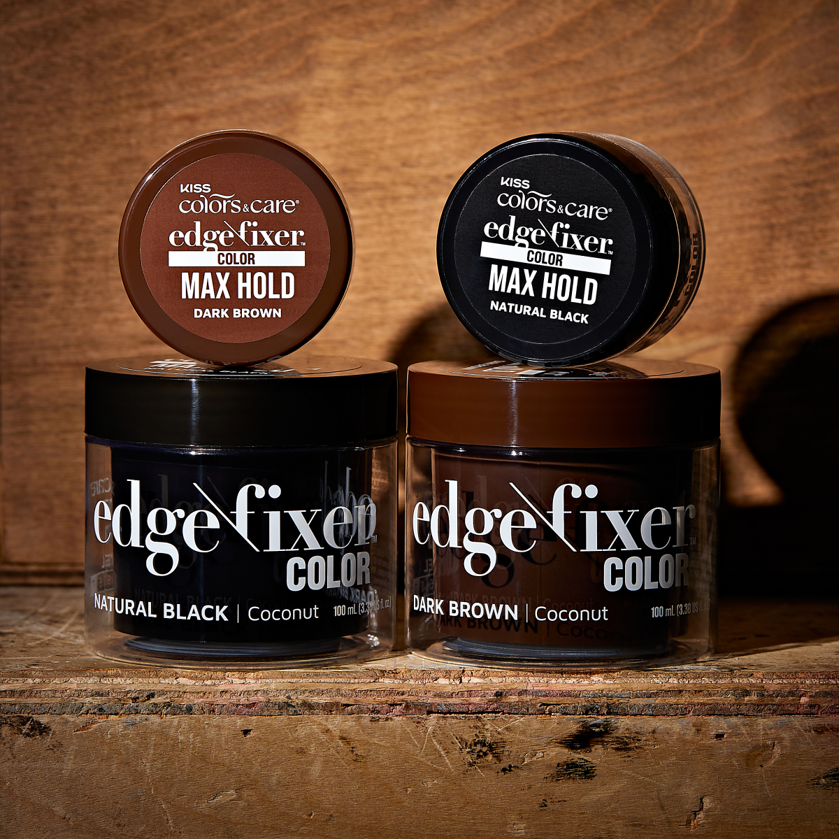 KISS Colors & Care Edge Fixer Color 100mL - Dark Brown