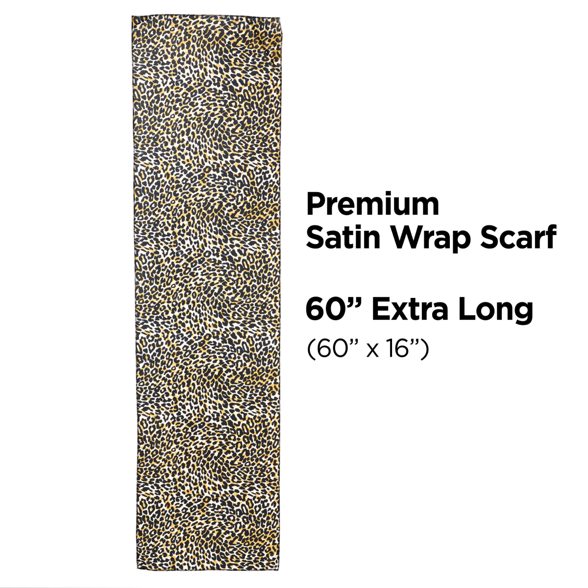 KISS Colors & Care Soft Satin Wrap Scarf - Leopard