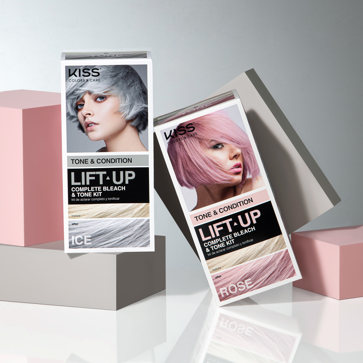 KISS LIFT UP COMPLETE BLEACH & TONE KIT – ICE