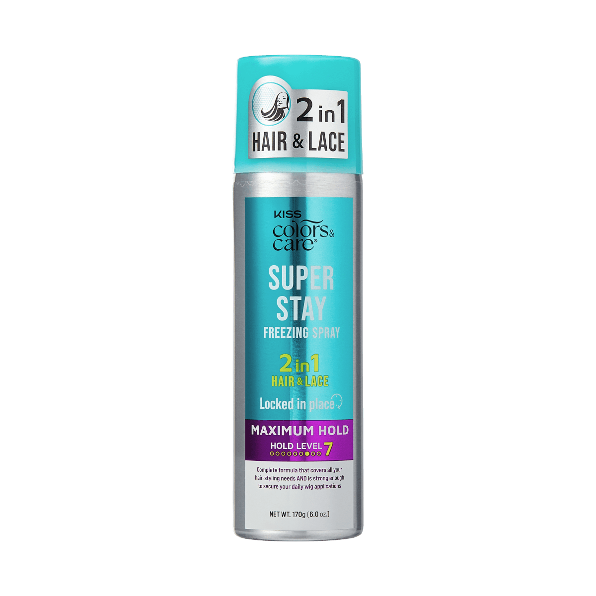 KISS Colors & Care Super Stay Freezing Spray Maximum Hold, 6 oz.