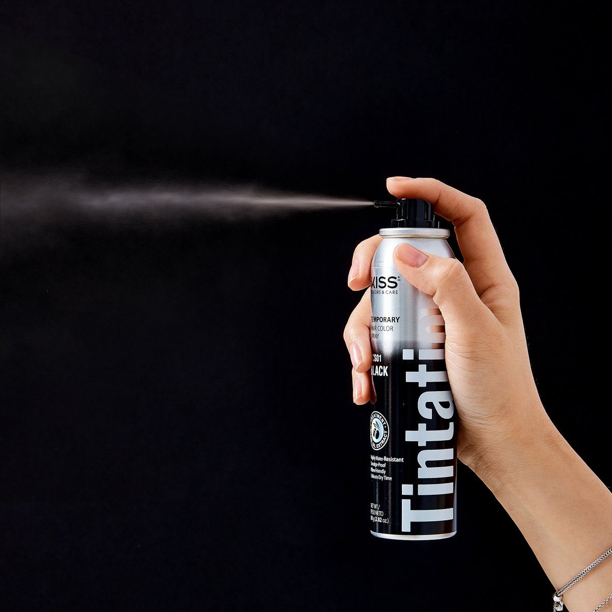 KISS Colors & Care Tintation Spray - Jet Black