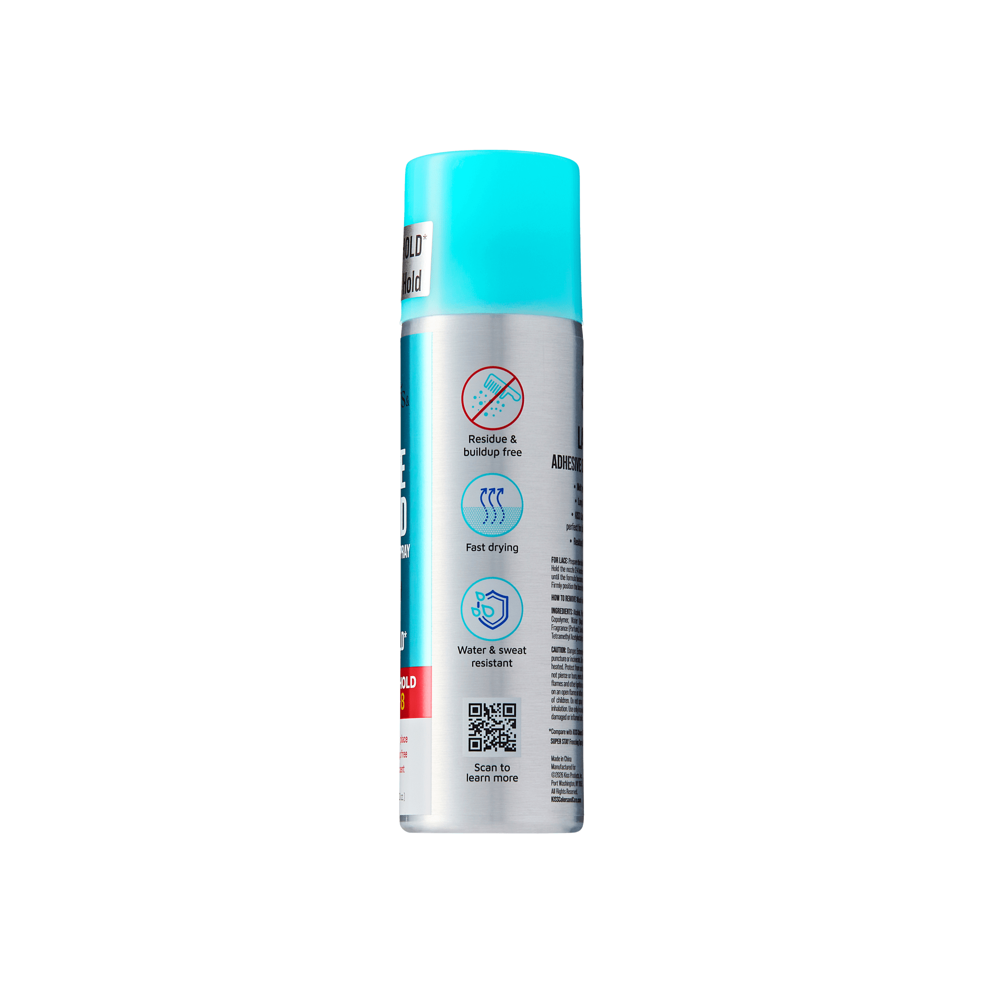 Kiss Colors & Care Lace Bond Adhesive Spray Extreme Hold, 6 oz.