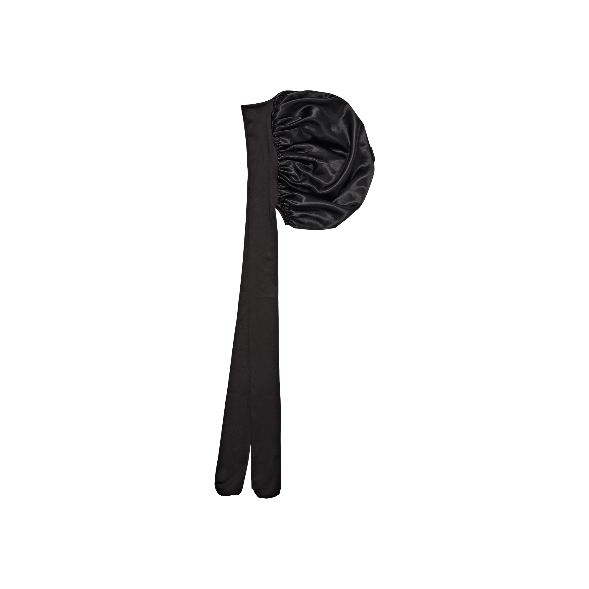 Kiss Colors & Care Silky Satin Tie Band Edge Bonnet - Black