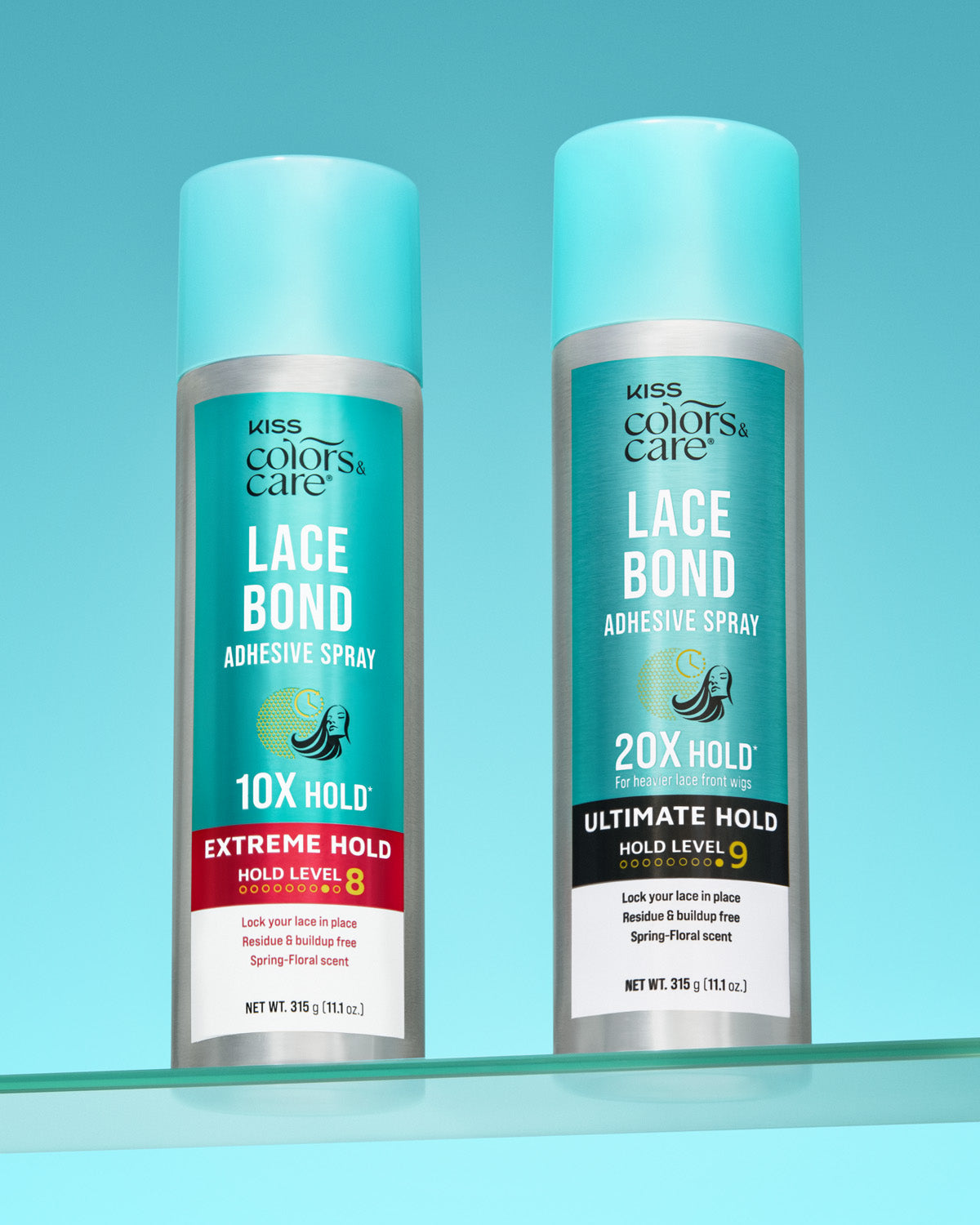KISS Colors & Care Lace Bond Adhesive Spray Extreme Hold, 11.1 oz.