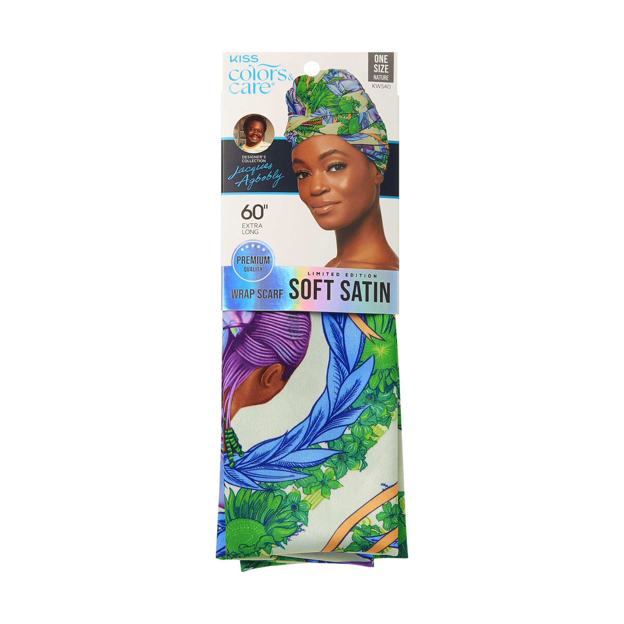 KISS Colors & Care Limited Edition BIFC Satin Wrap Scarf - Jacques Agbobly