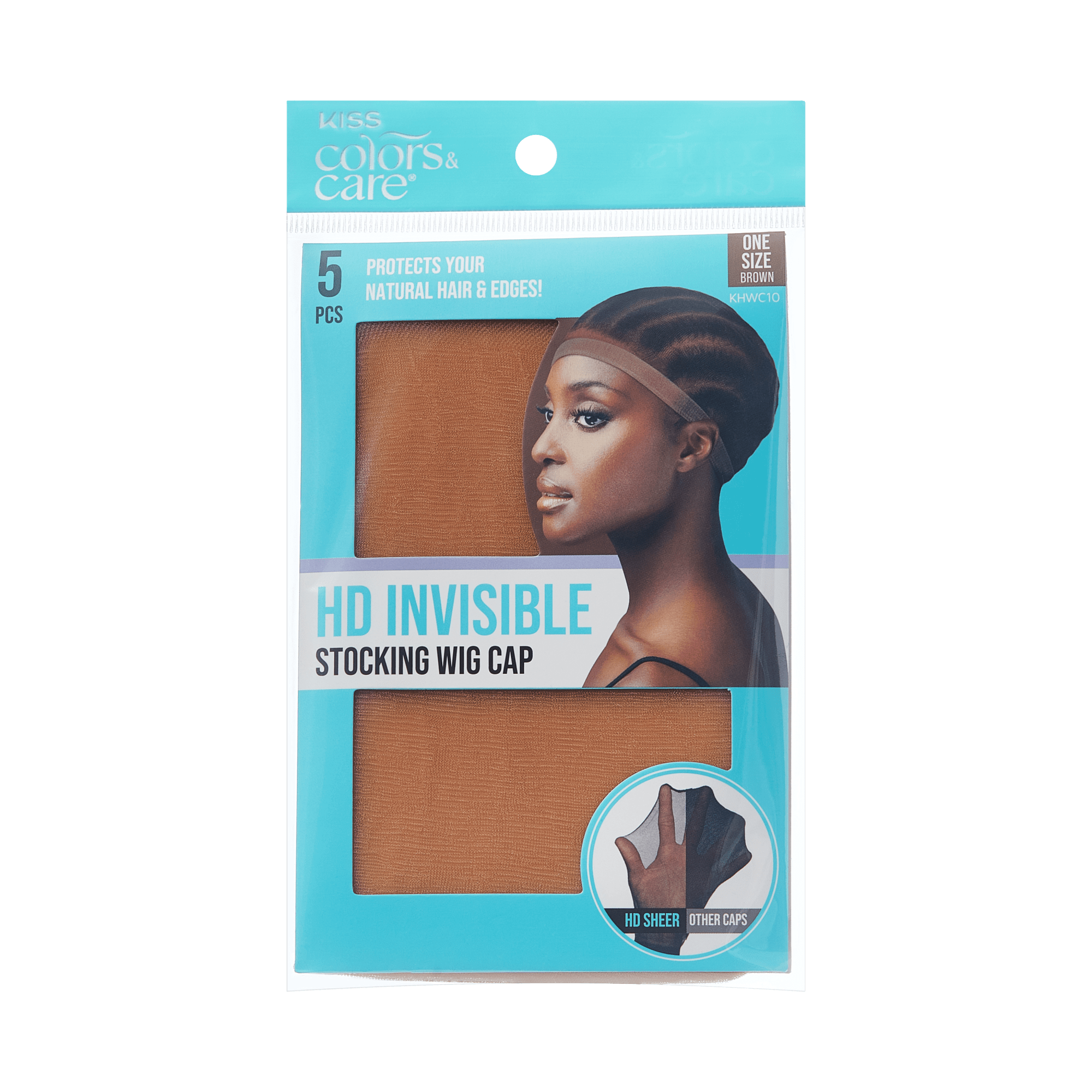 KISS Colors & Care HD Invisible Stocking Wig Cap - Brown