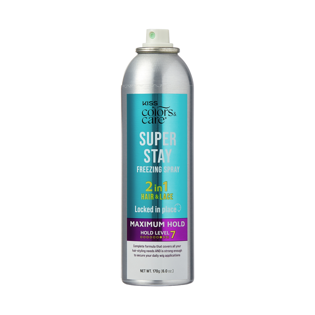 KISS Colors & Care Super Stay Freezing Spray Maximum Hold, 6 oz.