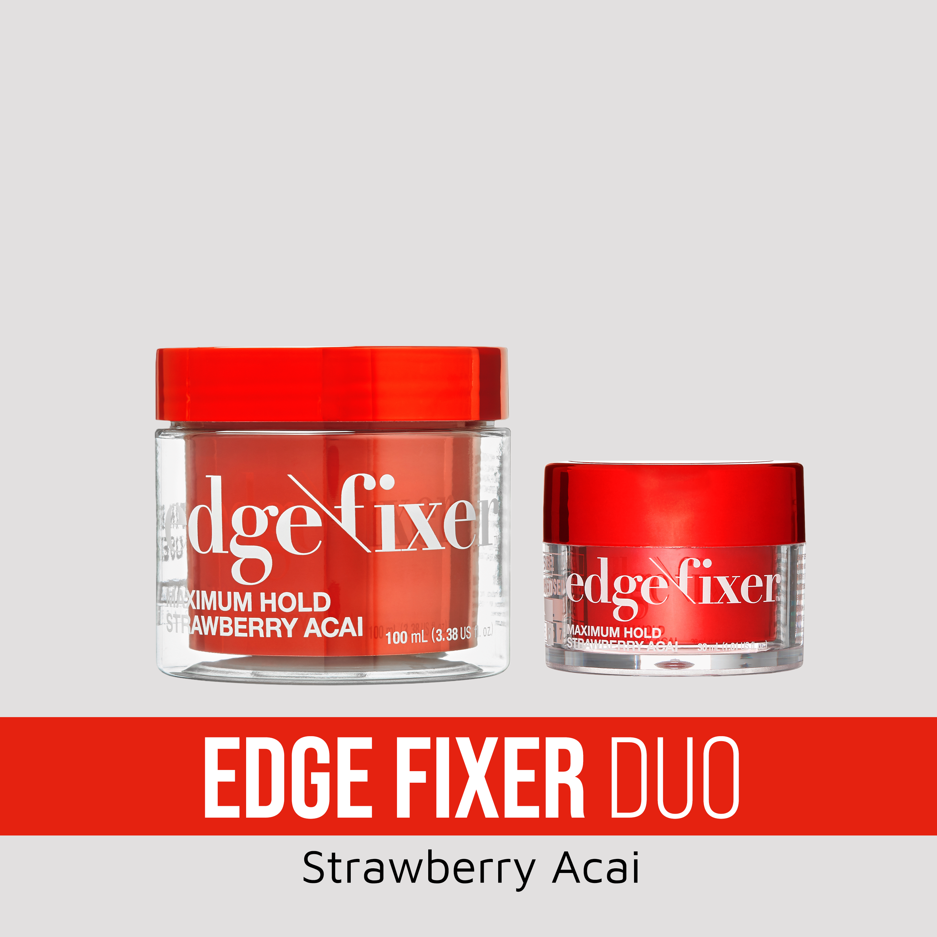 Kiss Colors & Care Edge Fixer Duo Bundle - Strawberry Acai