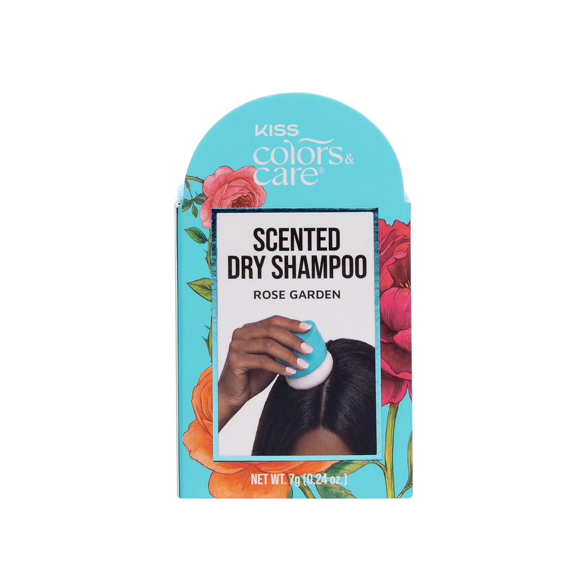 Kiss Colors & Care Dry Shampoo Powder, Rose Garden | 7g (0.24 US fl. oz), Scented Dry Shampoo, Hair Care