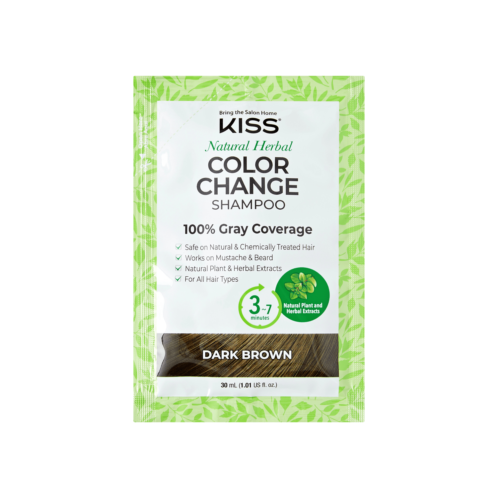 KISS Color Change Permanent Shampoo Dye - Dark Brown