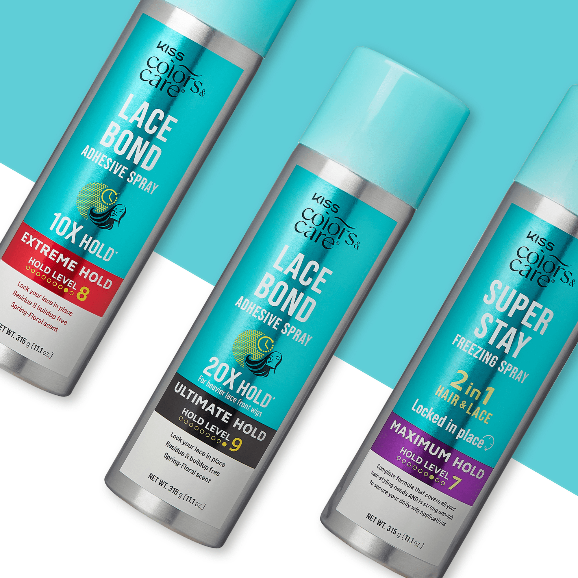 KISS Colors & Care Lace Bond Adhesive Spray Extreme Hold, 11.1 oz.