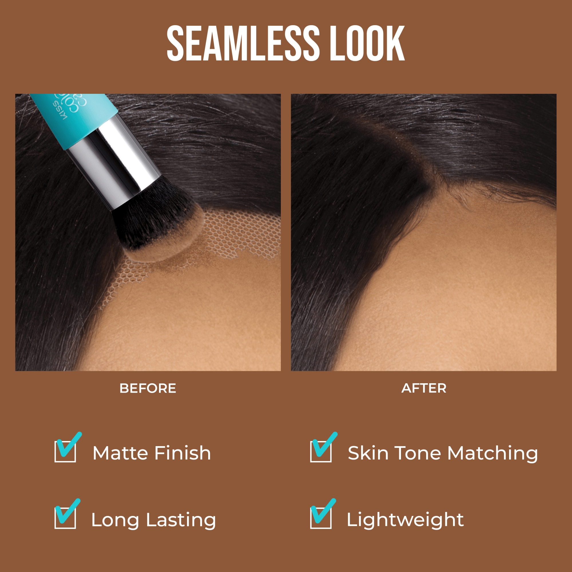 KISS Colors & Care Lace Wig Tinting Powder, 0.28 oz – Light Duo