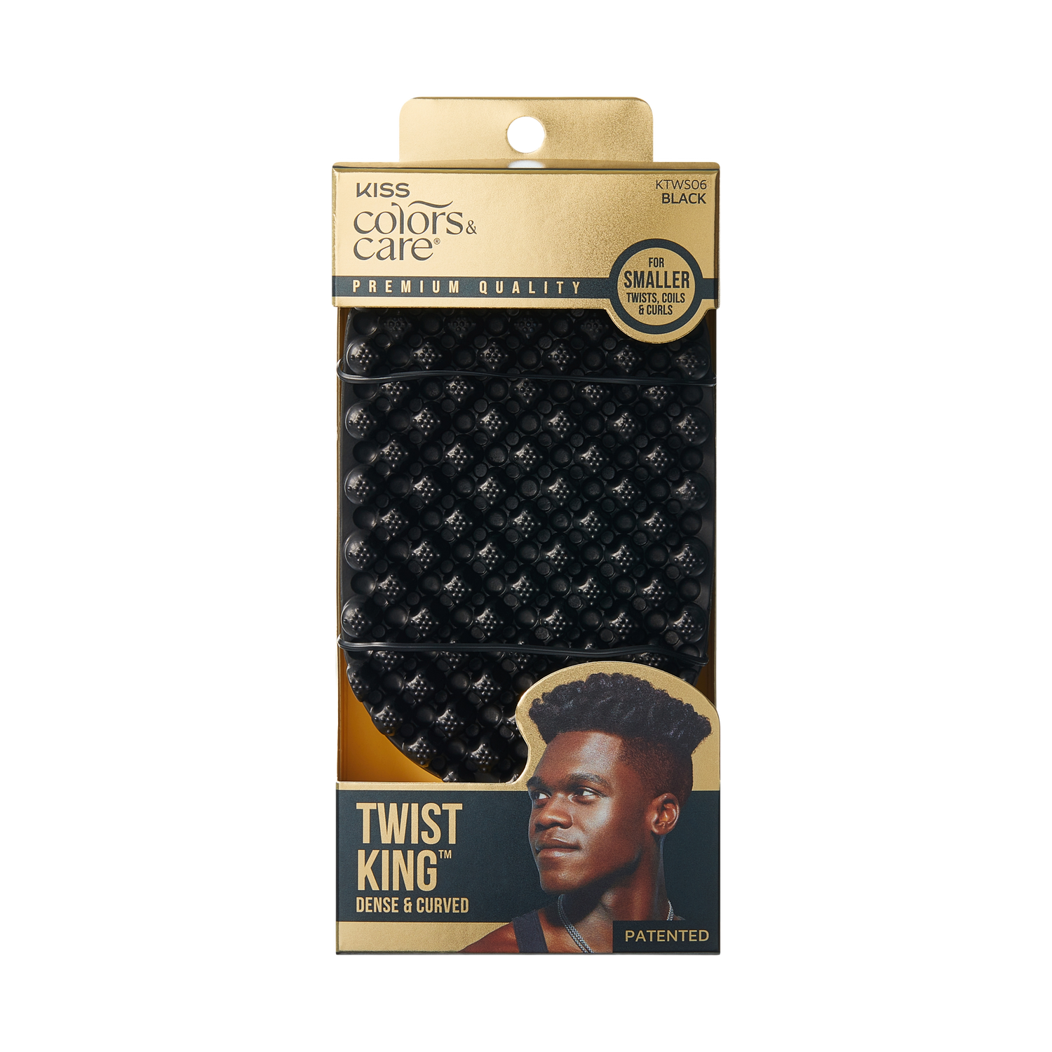 KISS Colors & Care Dense & Curved Twist King - Black