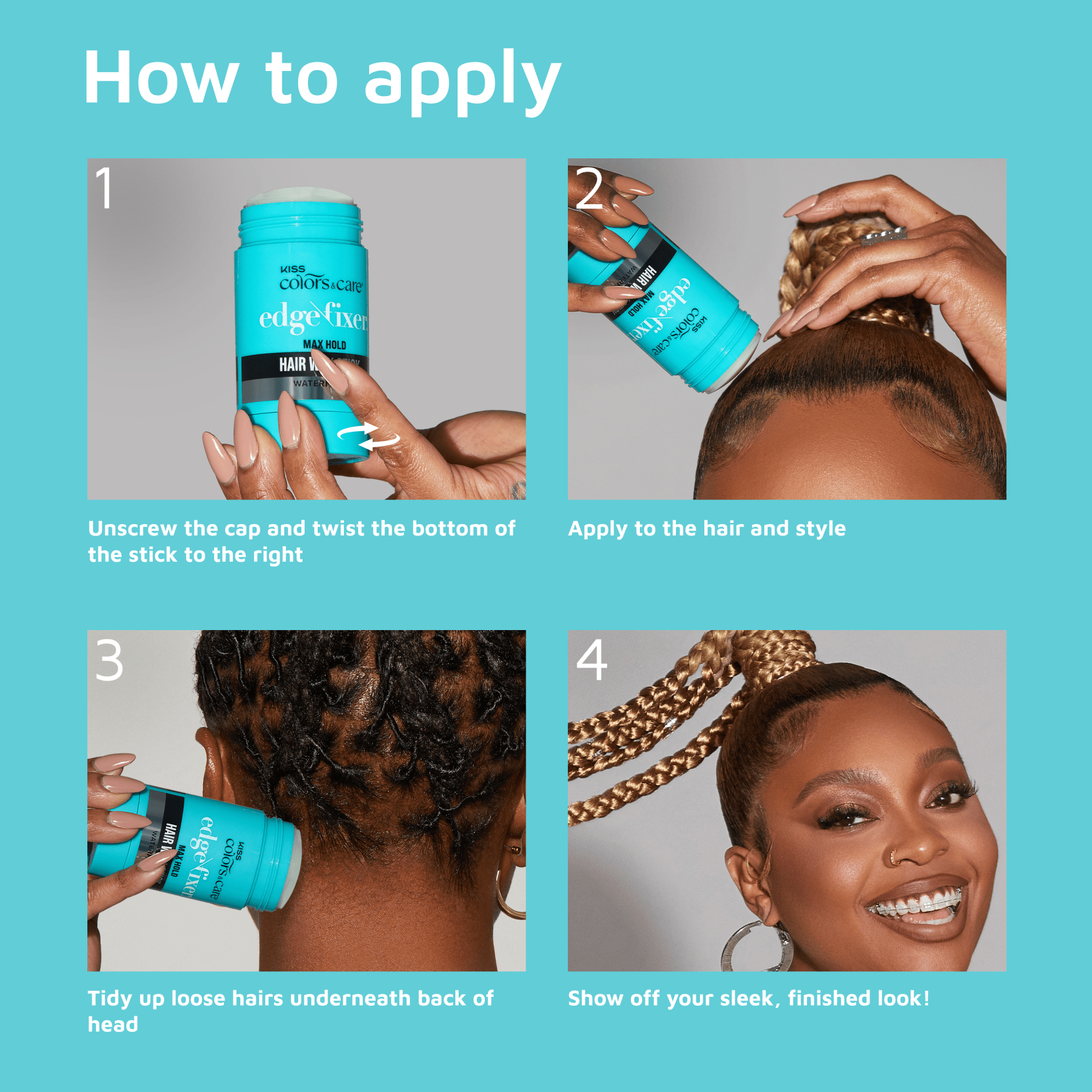 Edge Fixer Wax Stick | Max Hold | Sweet Peach