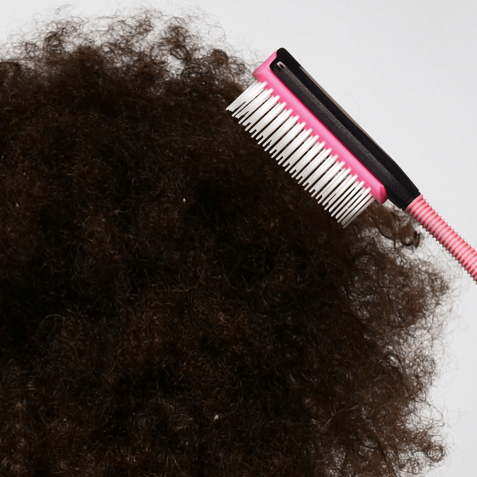 Kiss Colors & Care Mini Non-Slip Soft Bristle Detangling Brush - Pink