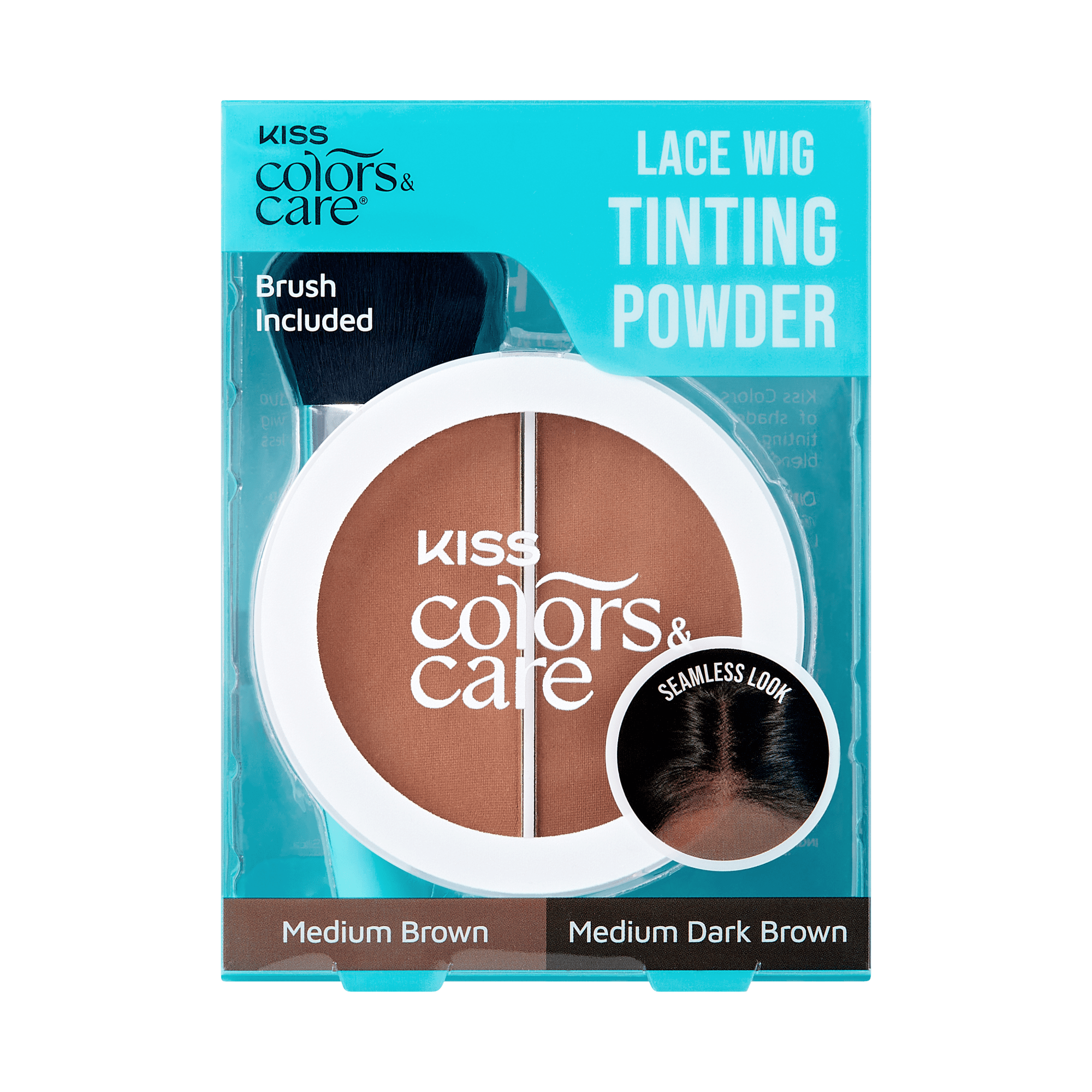 KISS Colors & Care Lace Wig Tinting Powder, 0.28 oz – Dark Duo