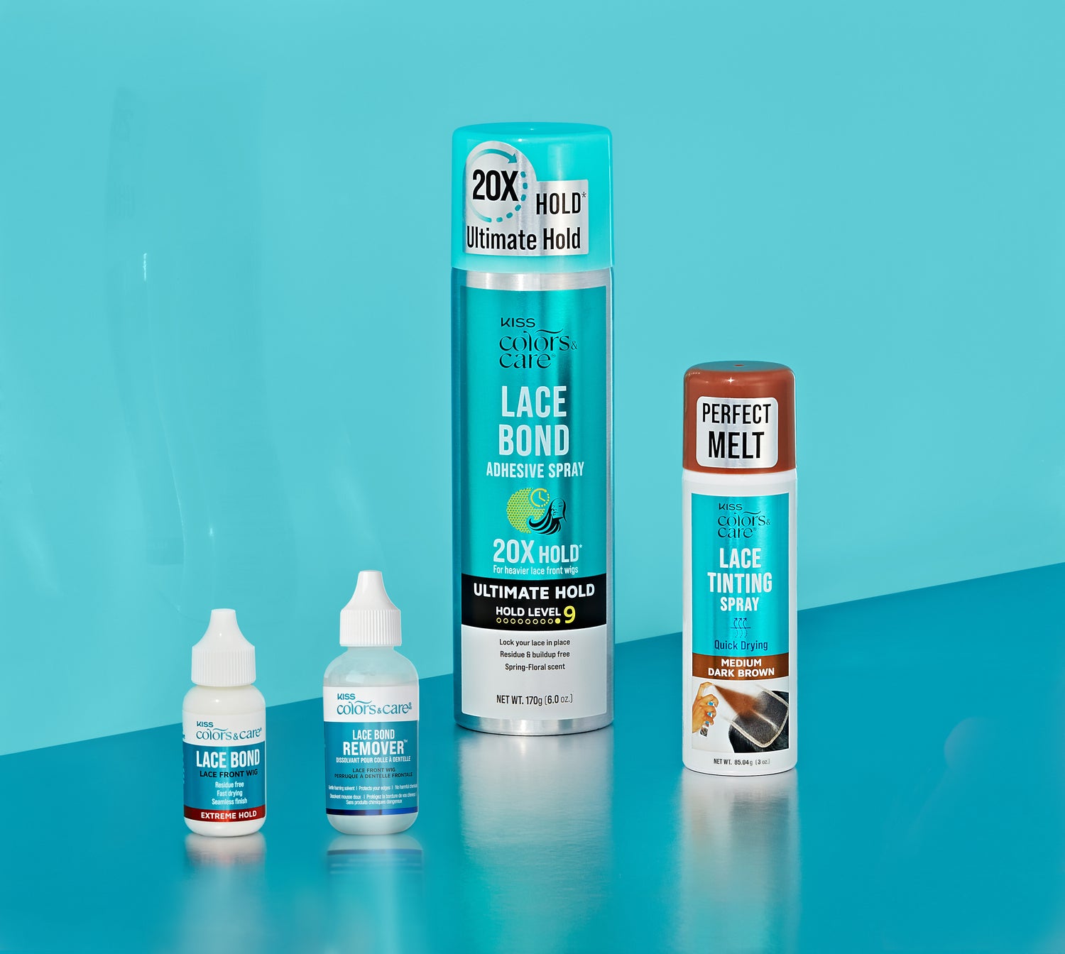 Kiss Colors &amp; Care Lace Tinting Spray – Medium Dark Brown