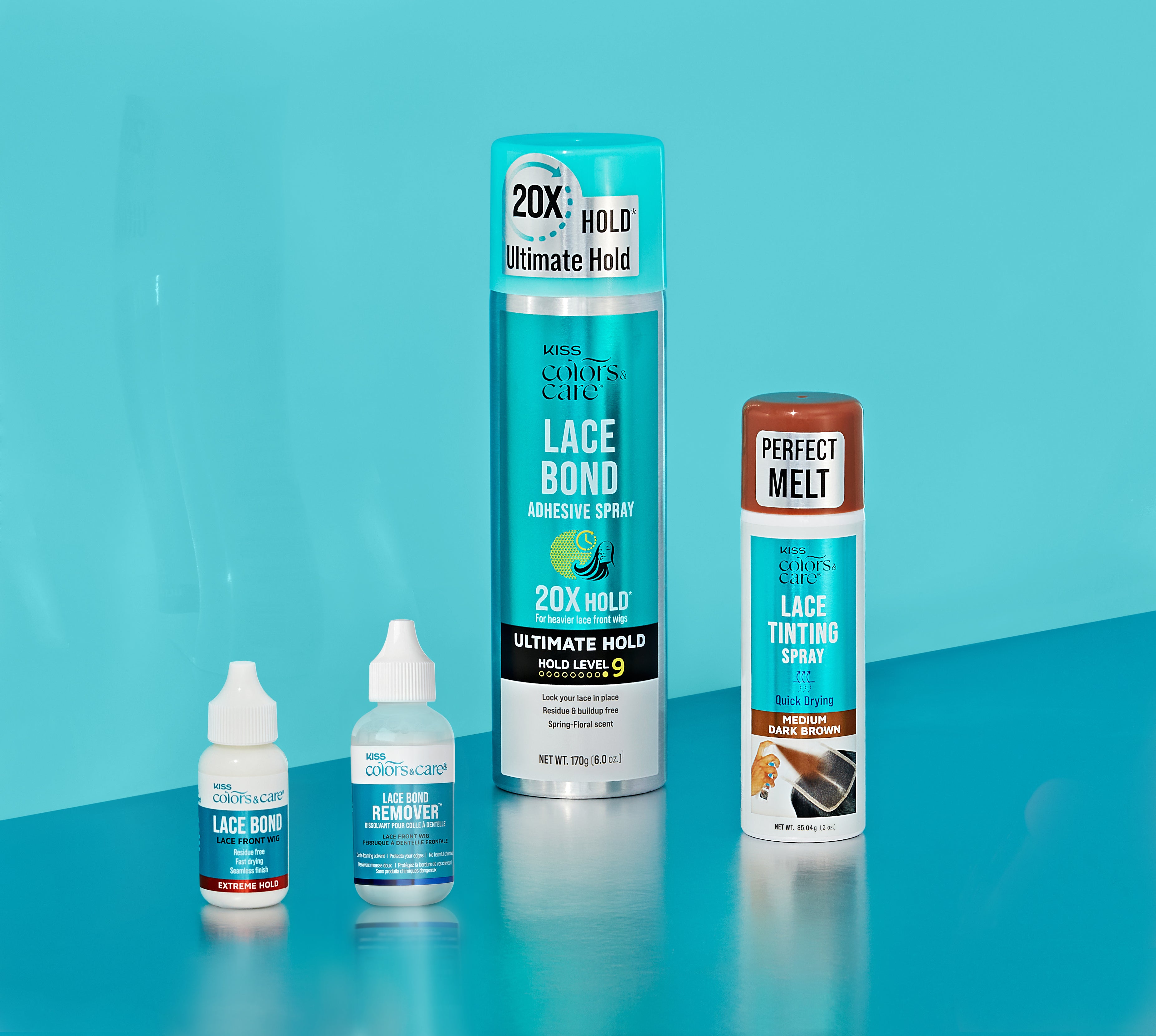 Kiss Colors &amp; Care Lace Tinting Spray – Medium Dark Brown