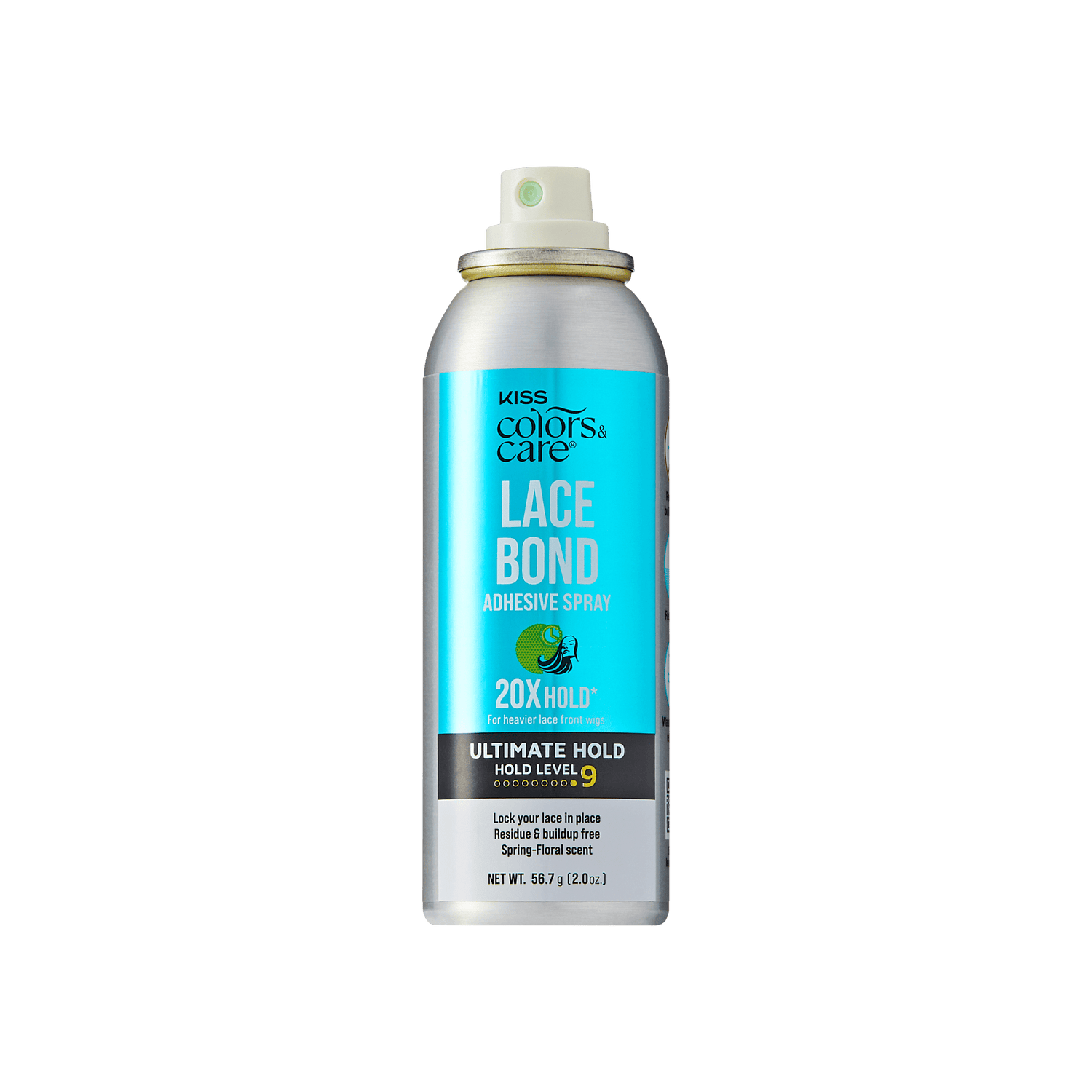 Kiss Colors &amp; Care Lace Bond Spray | Ultimate Hold, Wig Adhesive Spray, Wig Glue, Travel Size, 2 oz, Hair Care