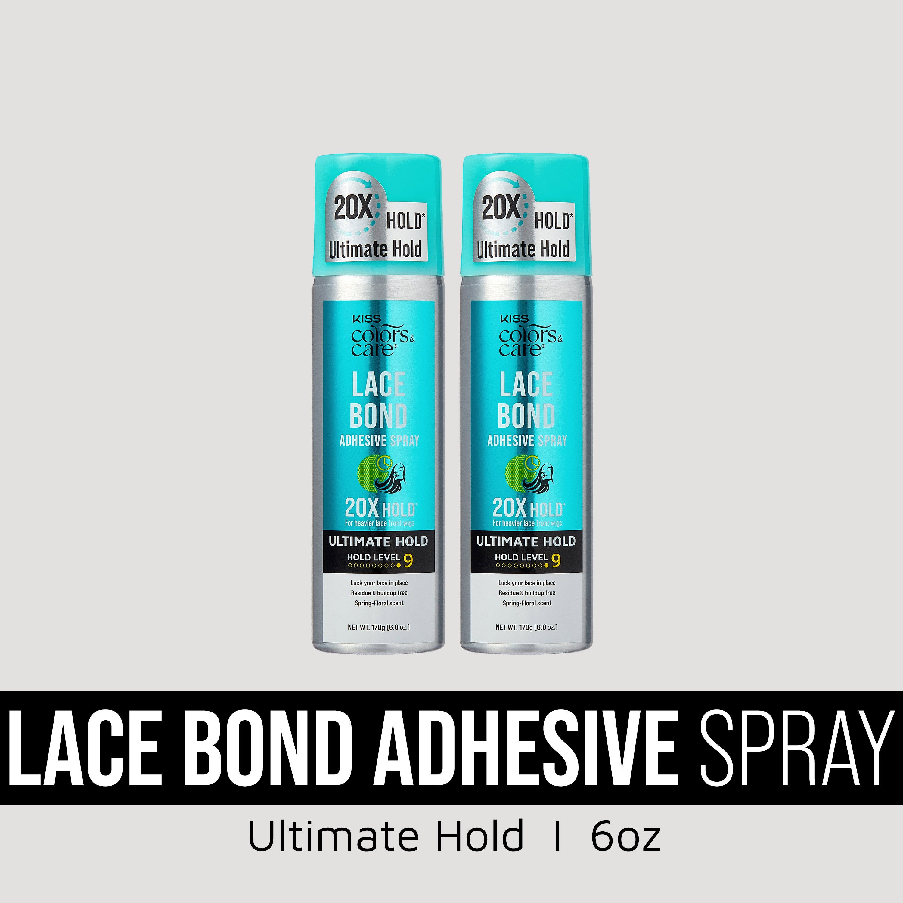 KISS Colors &amp; Care Lace Bond Adhesive Spray Ultimate Hold Bundle - 6 oz. 2 Pack