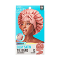 KISS Colors &amp; Care Silky Satin Tie Band Bonnet, Pink, X-Large