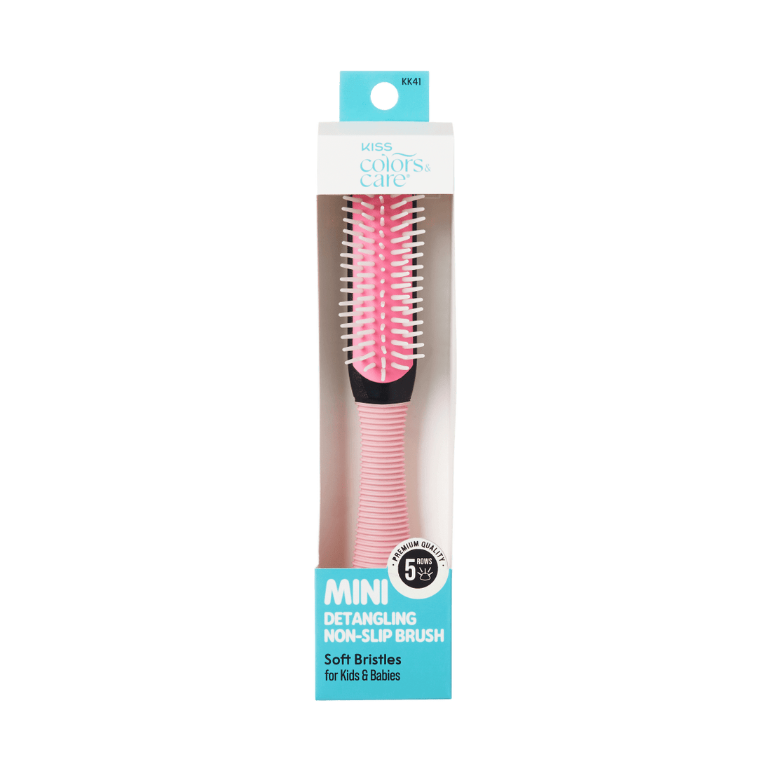 Mini Non-Slip Soft Bristle Detangling Brush - Pink
