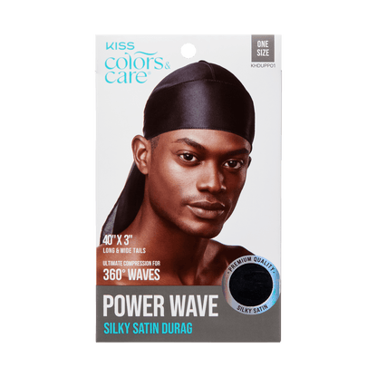 Durag Power Wave Silky Satin - Black – KISS Colors &amp; Care