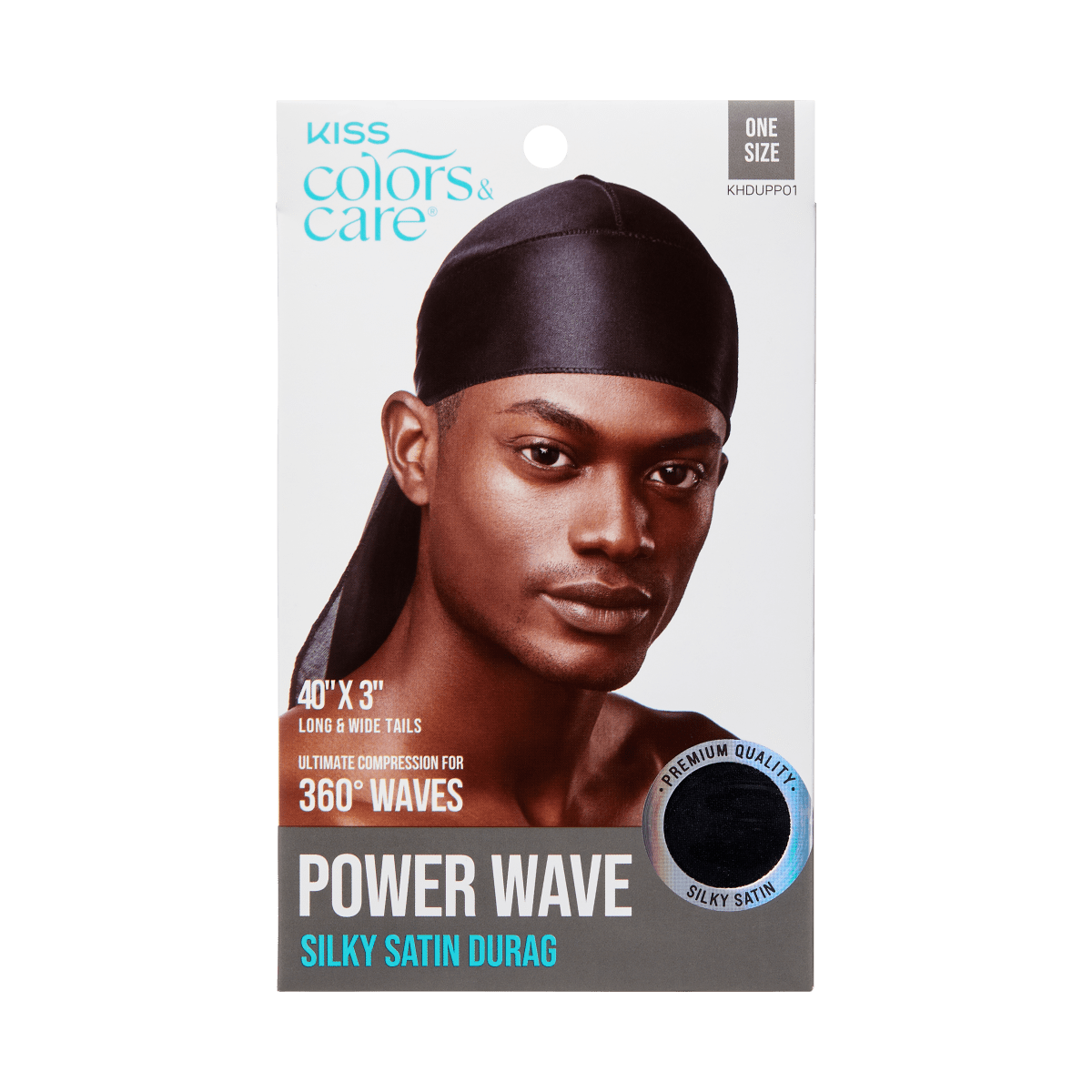 Power Wave Silky Satin Durag - Black