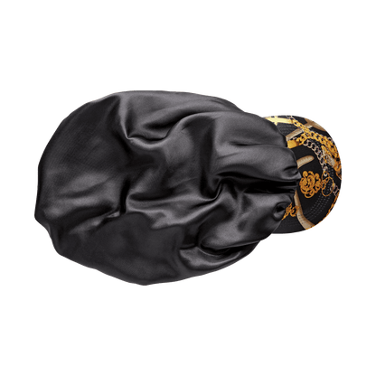 KISS Colors &amp; Care Silky Satin Visor Bonnet Cap - XL Black