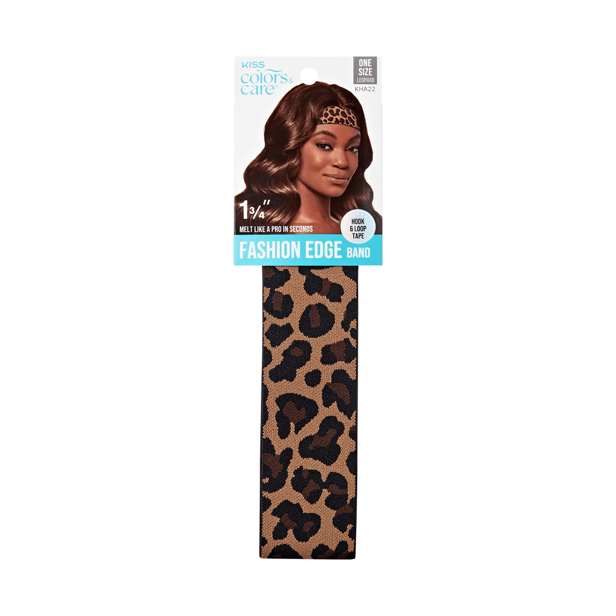 KISS Colors &amp; Care Perfect Melt Elastic Band - Leopard, 1 3/4&quot;