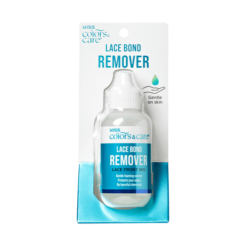 A bottle of KISS Colors &amp; Care lace bond remover that&